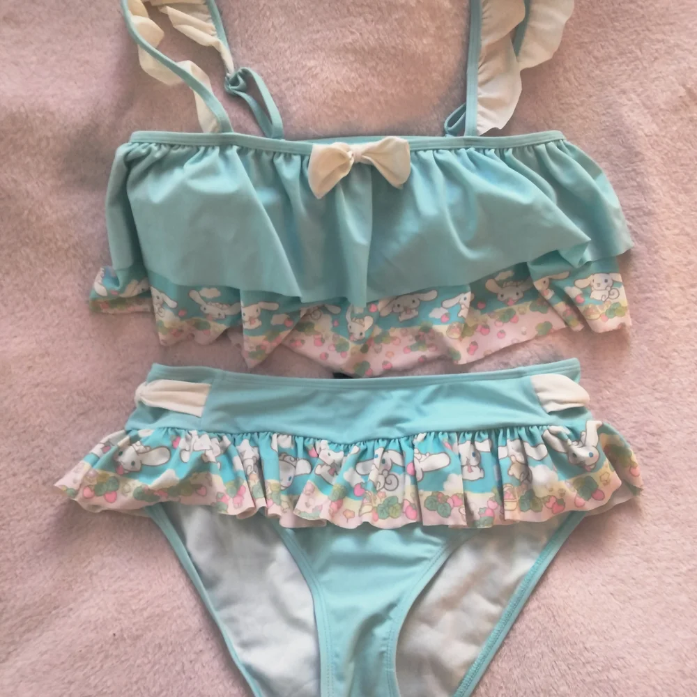 Hot Topic Light Blue Ruffle Bikini - Picture 1 of 4